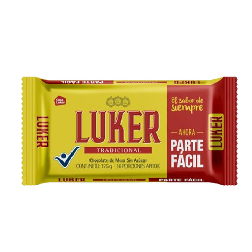 CHOCOLATE LUKER 125G AMARGO PARTE FACIL